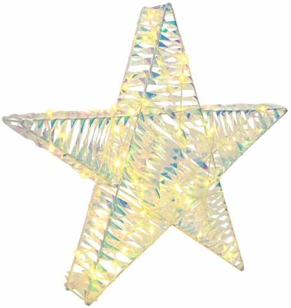 vidaXL 3D Stern mit 50 LEDs Warmweiß 55 x 52,5 x 9 cm PET 42019102