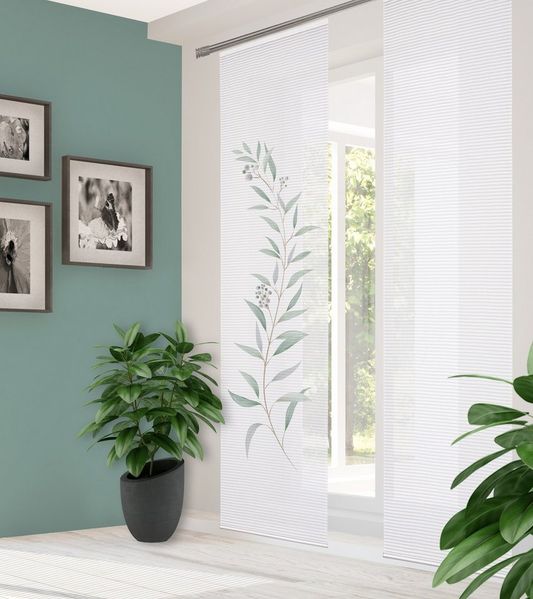 HOME in green Schiebegardine HIG CELSO Schiebegardine rec. Polyester, 245x60 cm, 3D- Pflanzenranke (2 St), Polyester (recycelt) Polyester