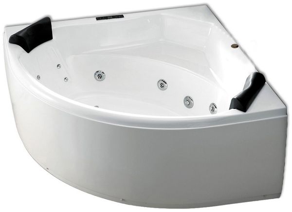 Eck Whirlpool Titan 155x155x72 Made in Germany 22 Düsen Befüllung Überlauf : Befüllung über den Überlauf