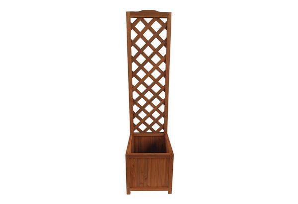 HTI-Living Pflanzkübel Pflanzkasten mit Rankgitter aus Holz (Stück, 1 St, 1x Pflanzkübel mit Rankgitter), Blumenkasten mit Spalier Holz