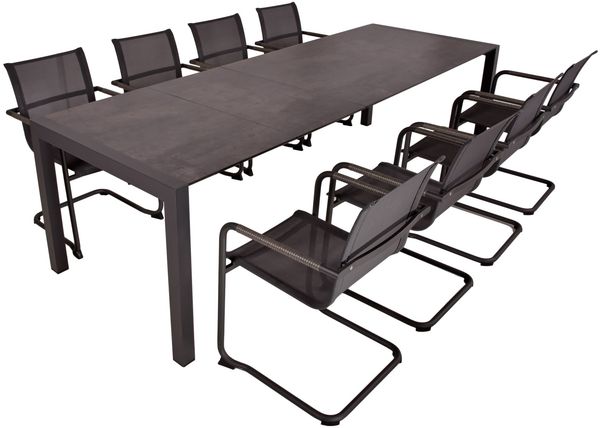 Garden Pleasure 9-tlg. Garten Tischgruppe Sitzgruppe Tisch Stuhl Aluminium