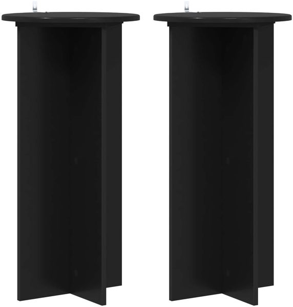 vidaXL Pflanzenständer 2 pcs Schwarz 40 x 40 x 80 cm Holzwerkstoff 899700 Bild 2