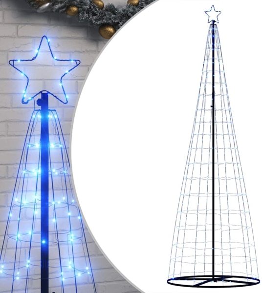 vidaXL LED Weihnachtsbaum 550 LEDs Blau 304 cm 4016454