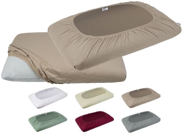 beties Kissenbezug BasicSoft, (1 Stück), Premium Feinjersey Nackenstützkissen-Spannbezug 40x70 cm plaza-taupe