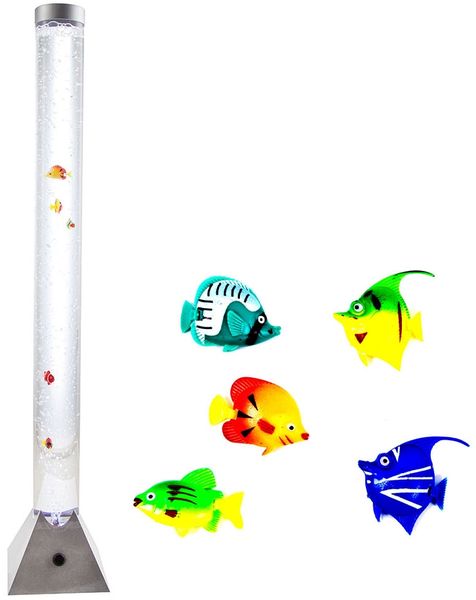 LED-RGB Stehleuchte, Fische, Farbwechsler, H 120cm