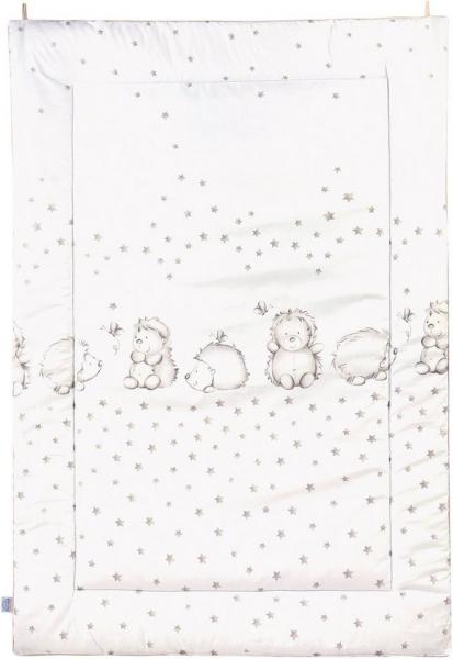 Julius Zöllner Baby Krabbeldecke , Weiß, 95x135 cm, Igelchen