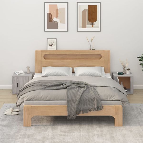 vidaXL Nachttische 2 Stk. Grau Sonoma 50x39x47 cm 816701