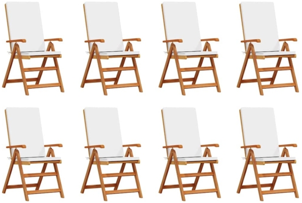 vidaXL Gartenstuhl 8 pcs Braun und Weiß 57 x 71,5 x 104 cm 3375771