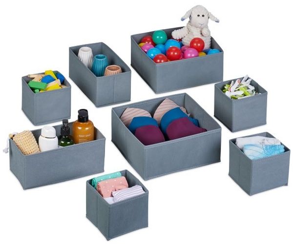 Relaxdays Schubladen Organizer 8-tlg. Set