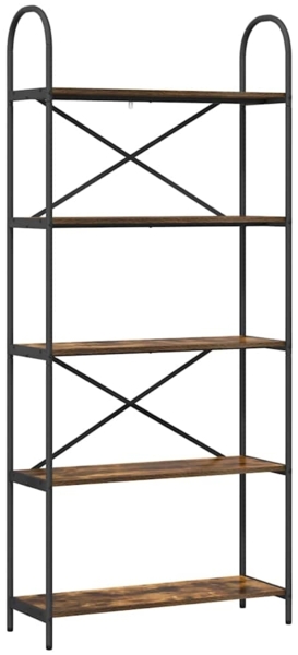 vidaXL Regal Räuchereiche 80 x 30 x 183 cm Holzwerkstoff 879889