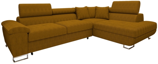 Ecksofa Cotere Cord (Farbe: Poso 01, Seite: Rechts)