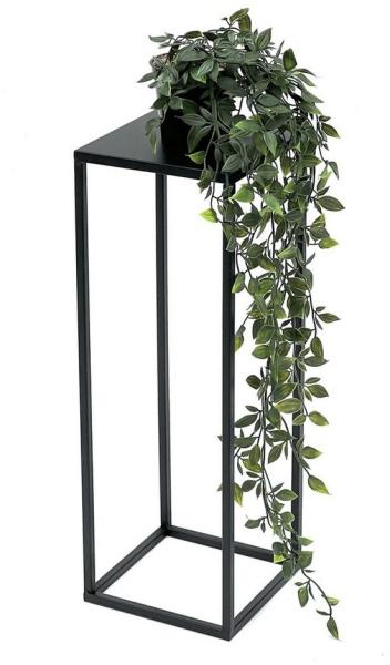 DanDiBo Beistelltisch/Blumenhocker Eckig, Metall Schwarz, 50 x 18 x 18 cm