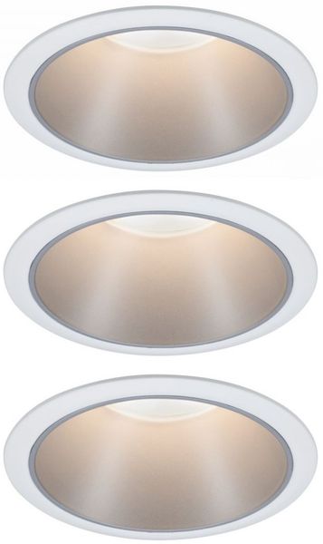 Paulmann No. 93410 Einbauleuchten Set LED Cole 3x6,5W Weiß Silber 3-Step dimmbar 2700K