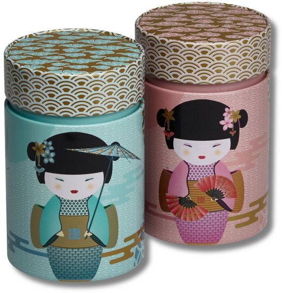 MediMuc Teedose 2er Set Little Geisha, (Dose, 2er Dosenset), Teedose, Gewürzdose, Dosen Set, Motivdose