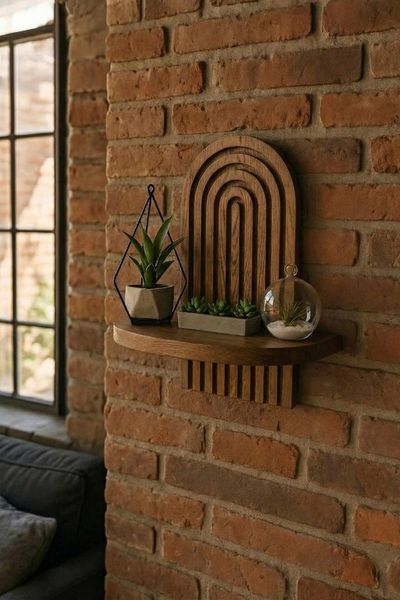 Skye Decor Deko-Wandregal Boho, aus melaminbeschichteter Spanplatte, geometrisches Design