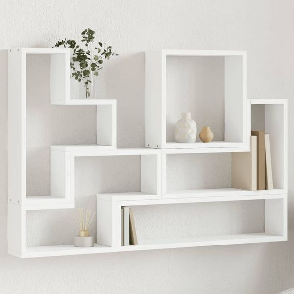 vidaXL Wandregal Weiß 96x12x64 cm Holzwerkstoff 840800