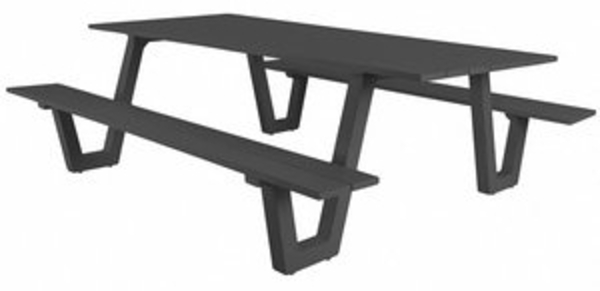osoltus Alu Picknick Gartentisch Bank Naples II Anthrazit 180cm Bild 6