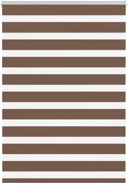 vidaXL Doppelrollo Braun 105x150 cm Stoffbreite 100,9 cm Polyester 4014340