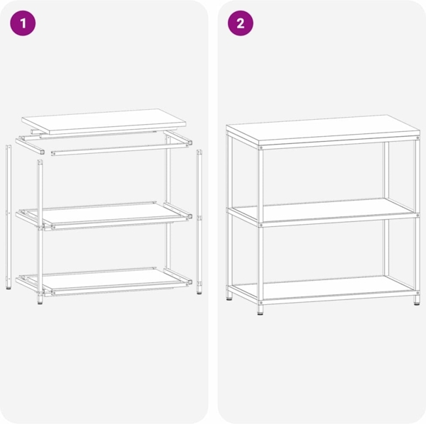 vidaXL Küchenlageregal mit Regal mit Speicher Olivgrün Stahl 874957 Bild 9