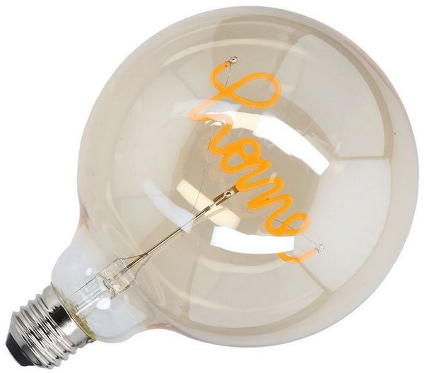 GILDE LED-Leuchtmittel LED Deko Leuchtmittel Home Schriftzug Glaslampe E27 Orange, 1 St.