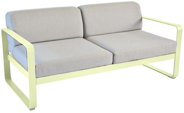 Bellevie Lounge-Sofa 2-Sitzer A6 Zitronensorbet 79 Flanellgrau