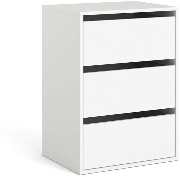 Dmora Kommode Adonino, Mehrzweckkommode, Schlafzimmerkommode, Schrank mit Schubladen, 51x40 h70 cm, Weiß