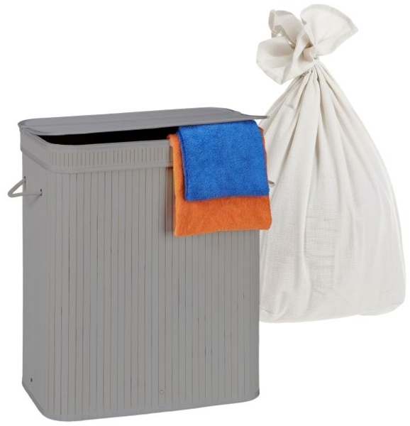 Bambus Wäschekorb mit 3 Fächern 10052215_111