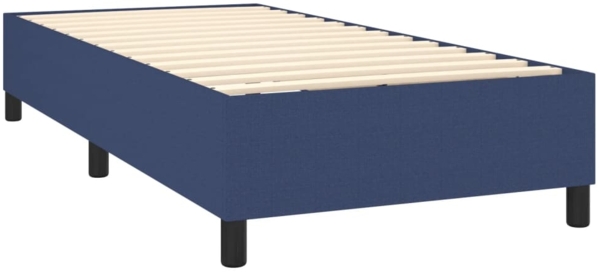 vidaXL Boxspringbett mit Matratze Blau 80x200 cm Stoff 3141975 Bild 3