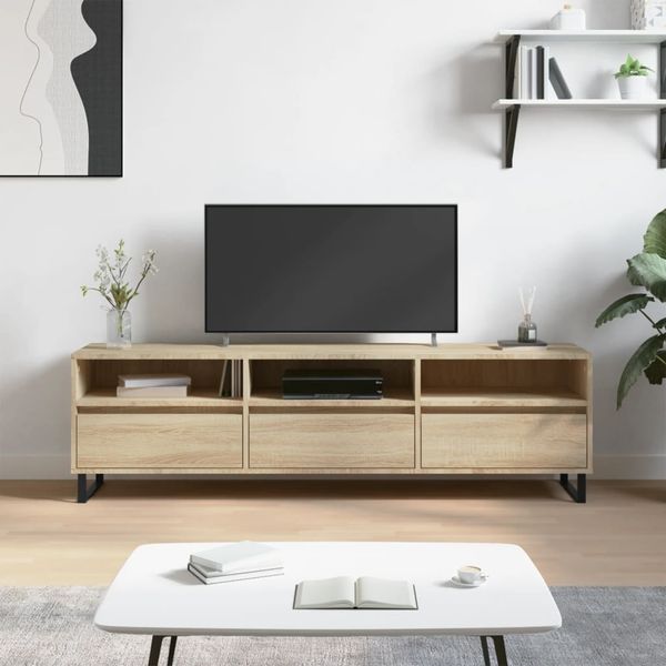 vidaXL TV-Schrank Sonoma-Eiche 150x30x44,5 cm Holzwerkstoff 831303