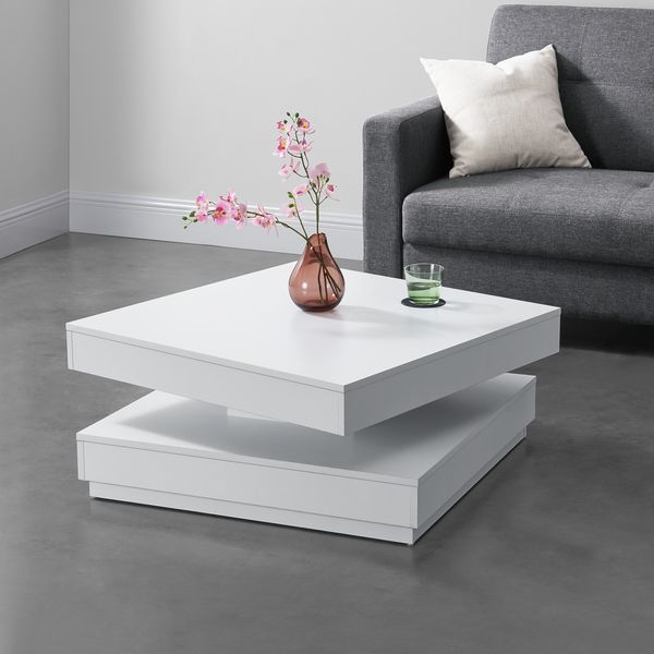 Couchtisch Florenz 76x76x38 cm Weiß [en. casa]