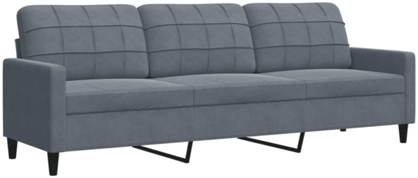 vidaXL 3-Sitzer-Sofa Dunkelgrau 210 cm Samt 4007645