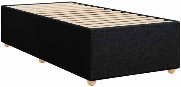 vidaXL Boxspringbett mit Matratze Schwarz 80x200 cm Stoff 3288816 Bild 9