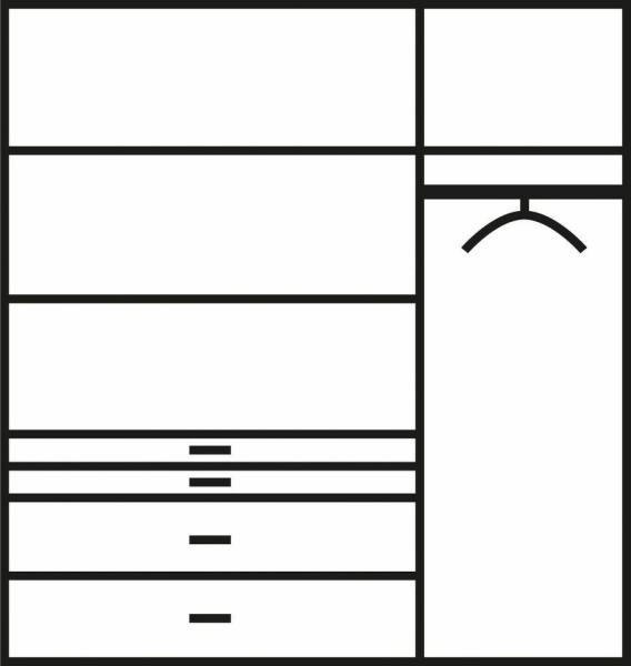 Kleiderschrank HOMBURG Schrank weiß Hochglanz Spiegel 136 Bild 2