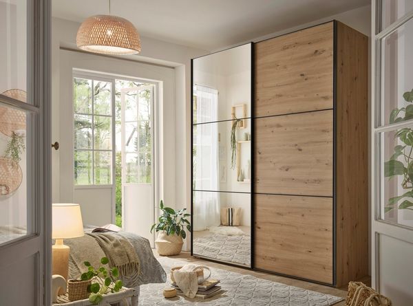 STAUD Schwebetürenschrank Includo_Minisystem_08_2-türig, Made in Germany Mit vier verschiedenen Ausstattungsvarianten