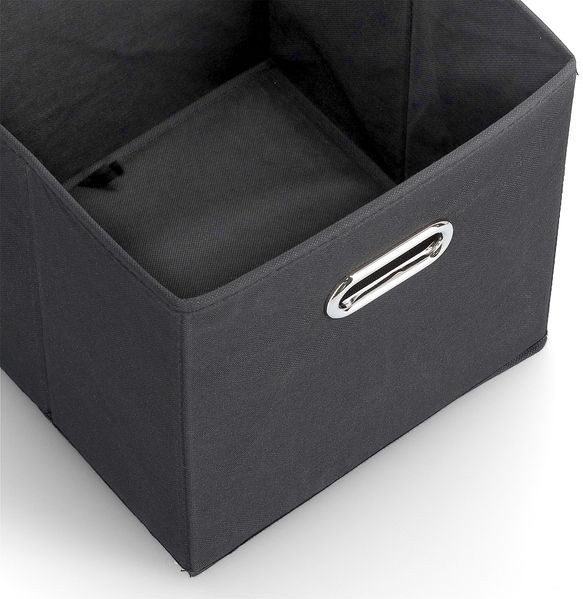 Kleine Aufbewahrungsbox mit Griff, Vlies - Schwarz Bild 2