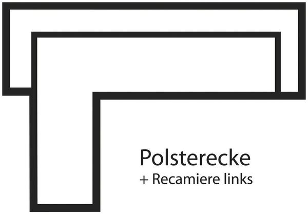 Home affaire Ecksofa Alberto L-Form, mit Kopfteilverstellung, wahlweise mit Bettfunktion