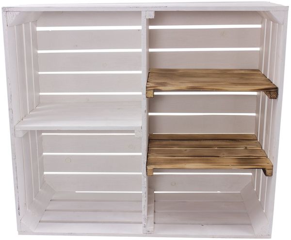 Kistenkolli Altes Land Allzweckkiste Holztruhe Pascale mit Deckel Schatztruhe Wohnzimmertisch Holztisch (Spar-Set, 1er Set)