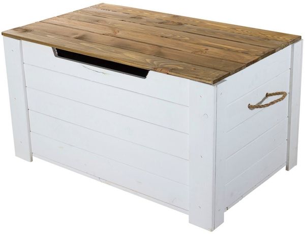 Kistenkolli Altes Land Allzweckkiste Kommode Holzkiste Obstkiste Regalkiste HS3 weiss geflammt (Spar-Set, 1er Set)