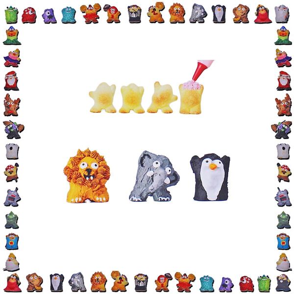Monster 3D Silikon Kuchen Backform Backset Kuchenform Kinder Cupcakes Kreatur