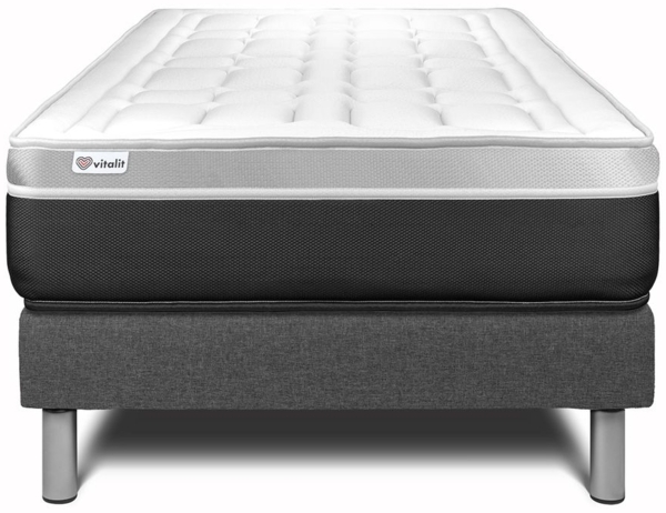VITAL SOFT matratze 120x190 cm + Bettgestell mit lattenrost, Härtegrad 3, Rückstellschaum, Höhe : 26 cm