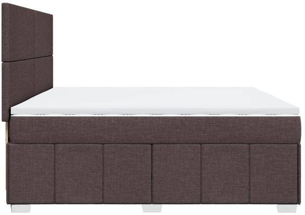 vidaXL Boxspringbett mit Matratze Dunkelbraun 200x200 cm Stoff 3294071 Bild 7