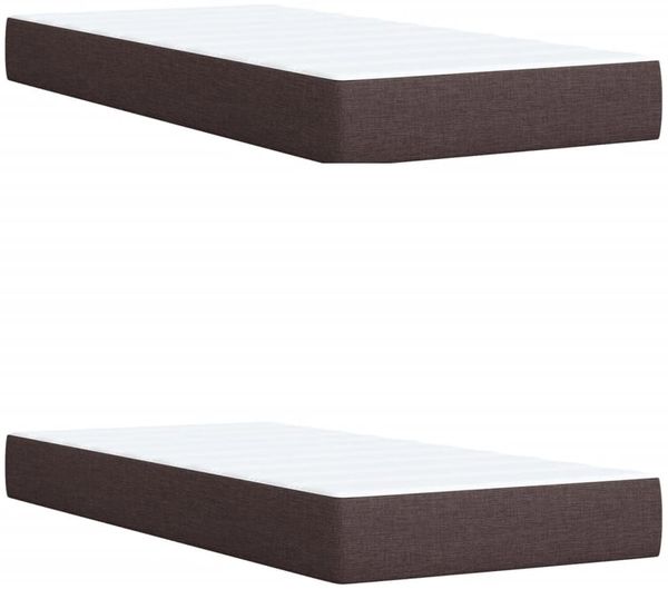 vidaXL Boxspringbett mit Matratze Dunkelbraun 200x200 cm Stoff 3294071 Bild 11