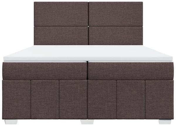 vidaXL Boxspringbett mit Matratze Dunkelbraun 200x200 cm Stoff 3294071 Bild 6