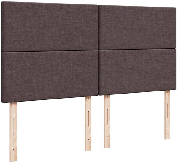 vidaXL Boxspringbett mit Matratze Dunkelbraun 200x200 cm Stoff 3294071 Bild 9
