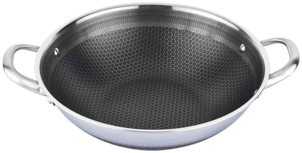 Cheffinger Wokpfanne mit Glasdeckel, Edelstahl silber, 32,0 cm Bild 3