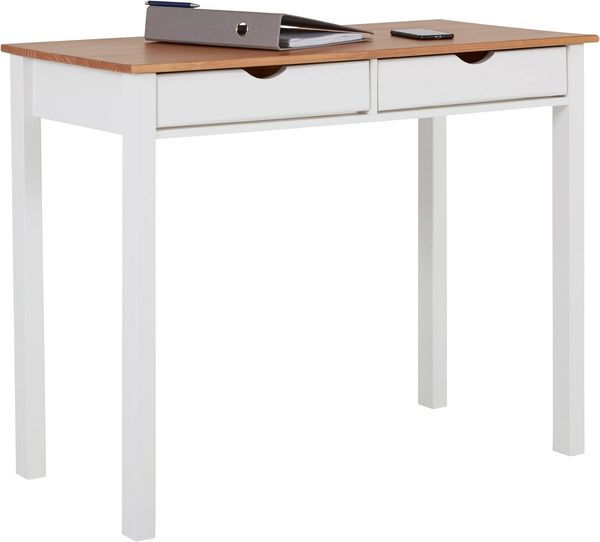 Home affaire Schreibtisch Gava, Kiefernholz, Griffmulden, unterschiedliche Farbvarianten, Breite 100cm