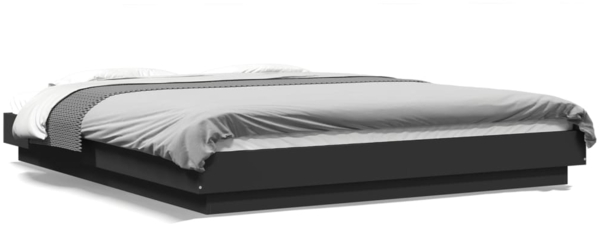 vidaXL Bettgestell Schwarz 150x200 cm Holzwerkstoff 3281183