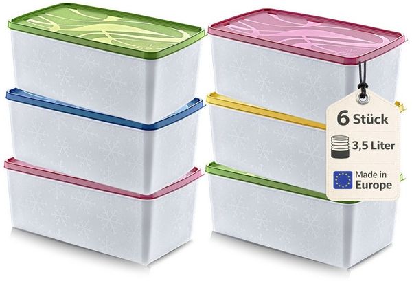 Annastore Vorratsdose Hochwertige Tiefkühldosen - Gefrierdosen - Tiefkühlboxen, von -20°C bis + 100°C - Gefrierboxen Luftdicht