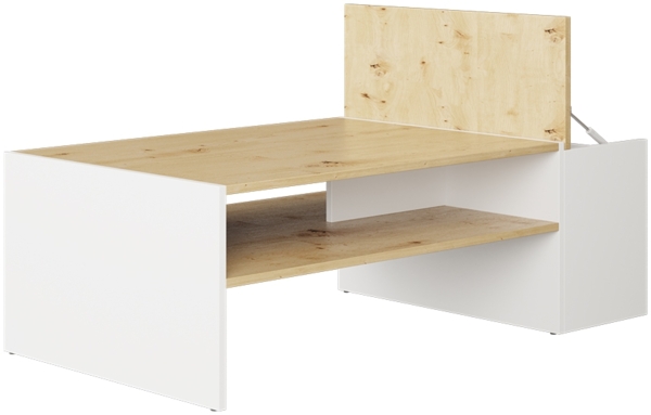 Couchtisch Rubby Artisan Eiche/Weiß 110 x 60 cm Vicco