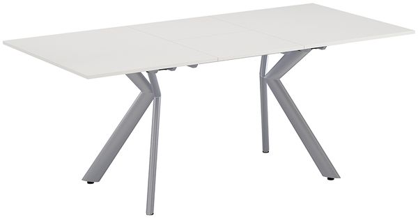 Esstisch Trill Weiß/Grau 140 x 90 cm ausziehbar Vicco
